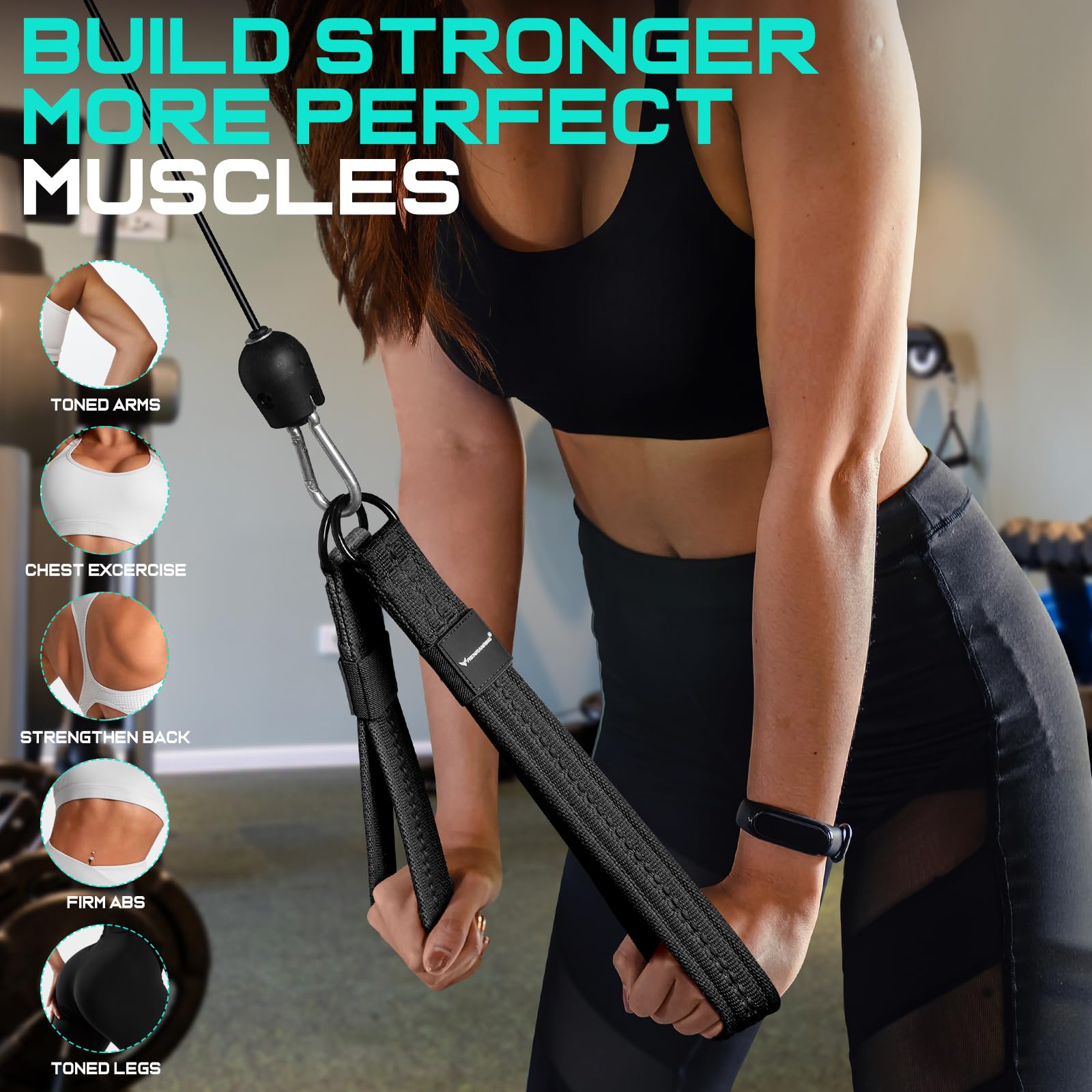 Amazon | 三頭筋ロープケーブルアタッチメントハンドル ジム用 13